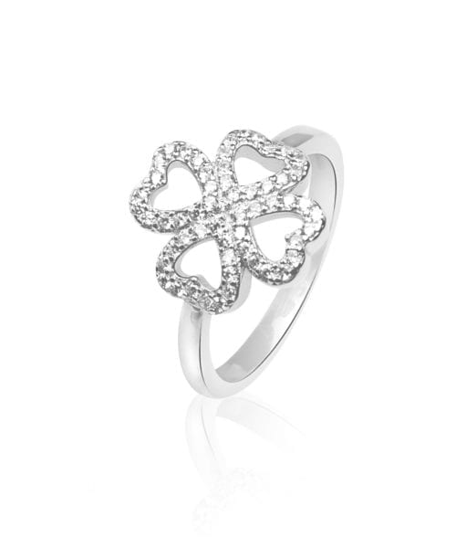 טבעת תלתן - המסמלת אהבה ללא גבולות. 4 לבבות מחוברים. את חייבת אחת כזאת!