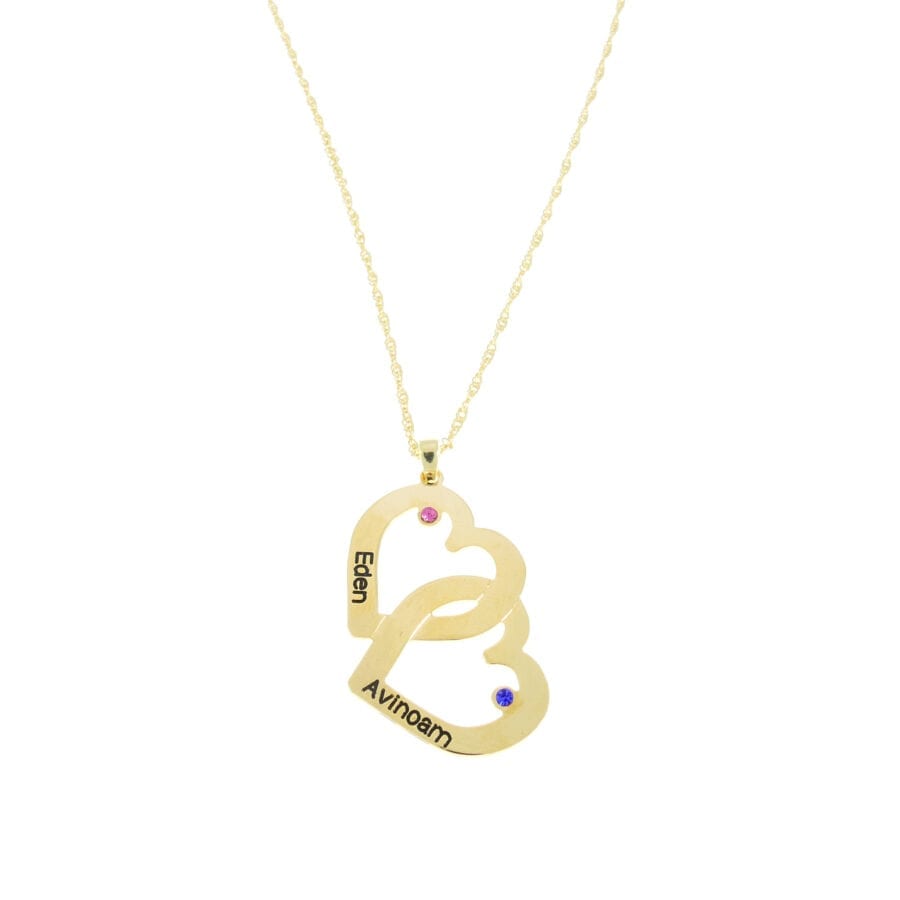 שרשרת שני לבבות קלועים לחריטה - מהממת ומיוחדת מכסף אמיתי 925. שרשרת שני לבבות קלועים לחריטה - מהממת ומיוחדת מכסף אמיתי 925.