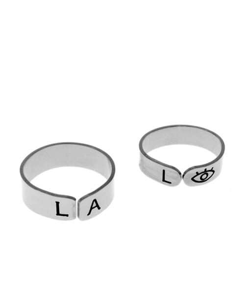 טבעת פס פתוחה לחריטה - טבעת העשויה כסף אמיתי בחיתוך לייזר יוקרתי