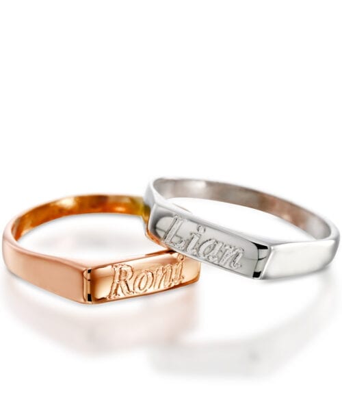טבעת רומא לחריטה - חריטה על טבעת מכסף אמיתי 925 מומלצת בחום !