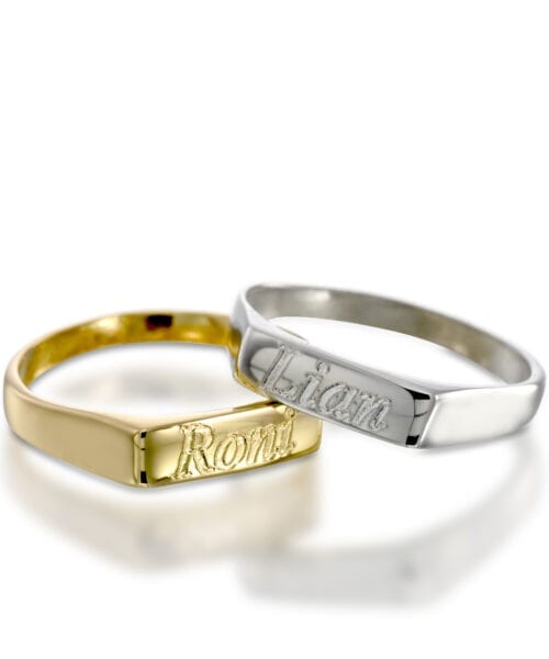 טבעת רומא לחריטה - חריטה על טבעת מכסף אמיתי 925 מומלצת בחום !