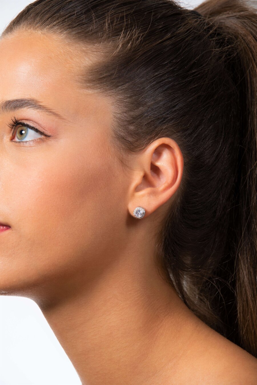 זוג עגילי סוליטר קטנים זוג עגילי סוליטר קטנים