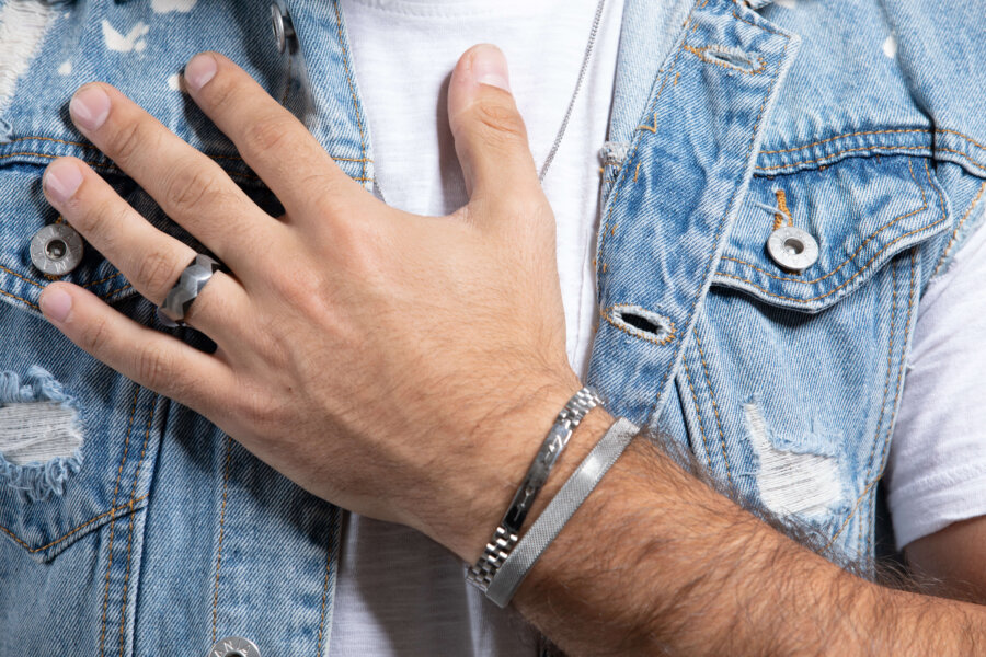 צמיד קשיח רשת לגבר צמיד קשיח רשת לגבר